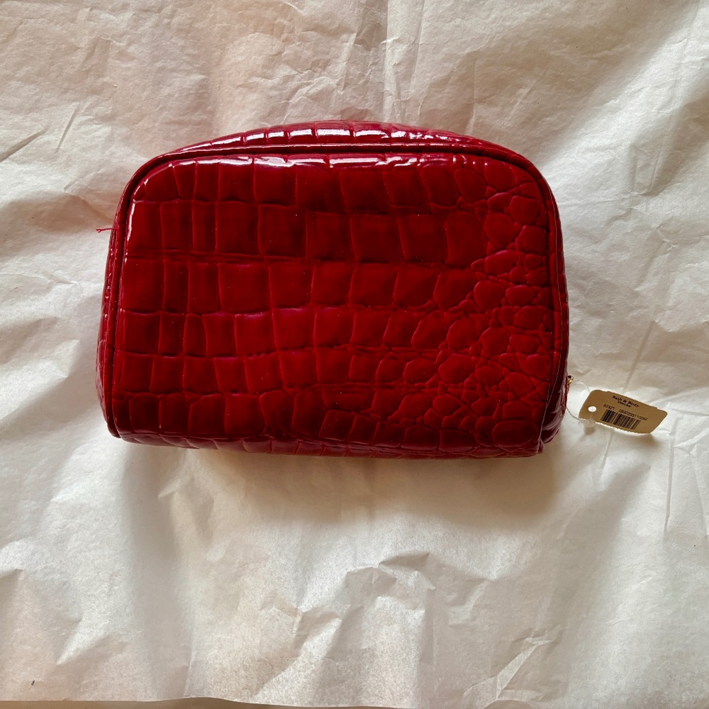 Chic Crimson Red Accessories Bag